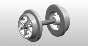 NPE NZ33259 - H0 Radsatz-Doppelspeiche Grau - Ø 11 mm
